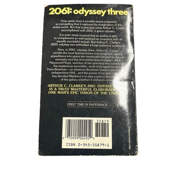 2061: ODYSSEY THREE by Arthur C. Clarke 1989 Del Rey sci-fi paperback Book - Picture 2 of 5